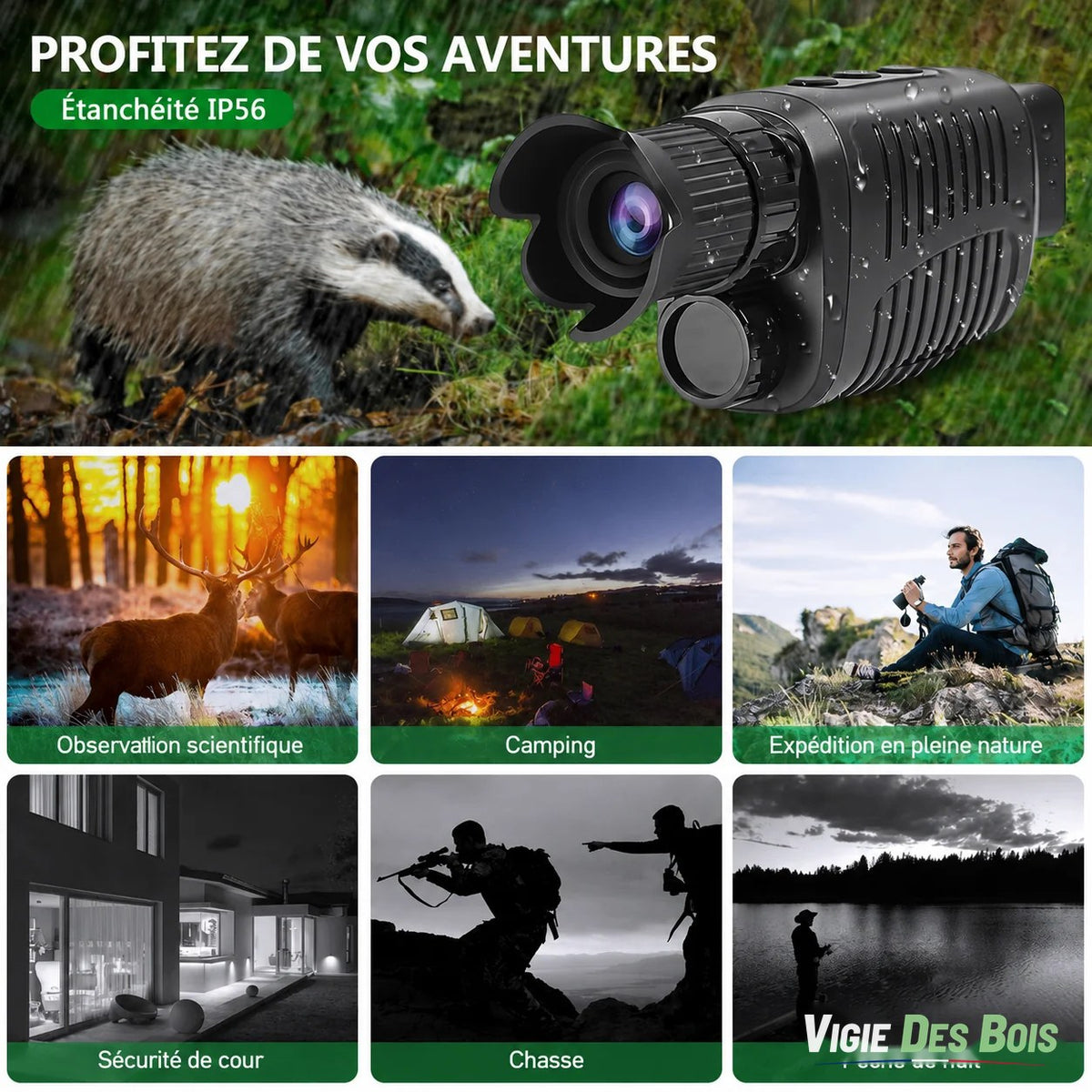 Monoculaire de Vision Nocturne HD
