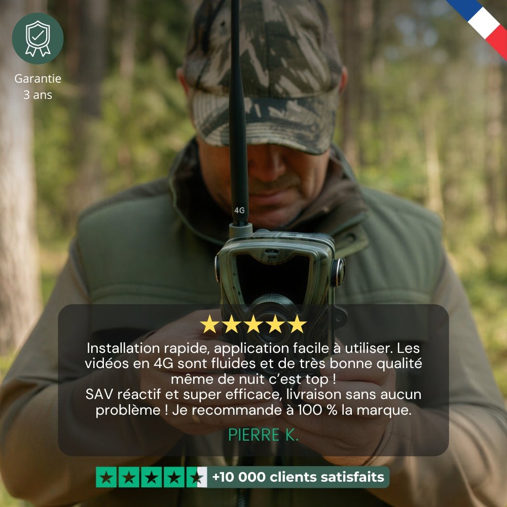 Caméra de terrain 4G+ 4K avec écran – vue 11