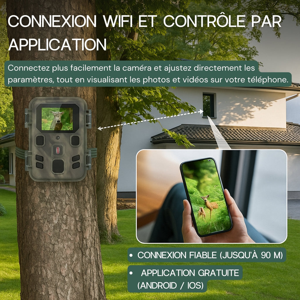Caméra de terrain Wi‑Fi 4K – vue 6