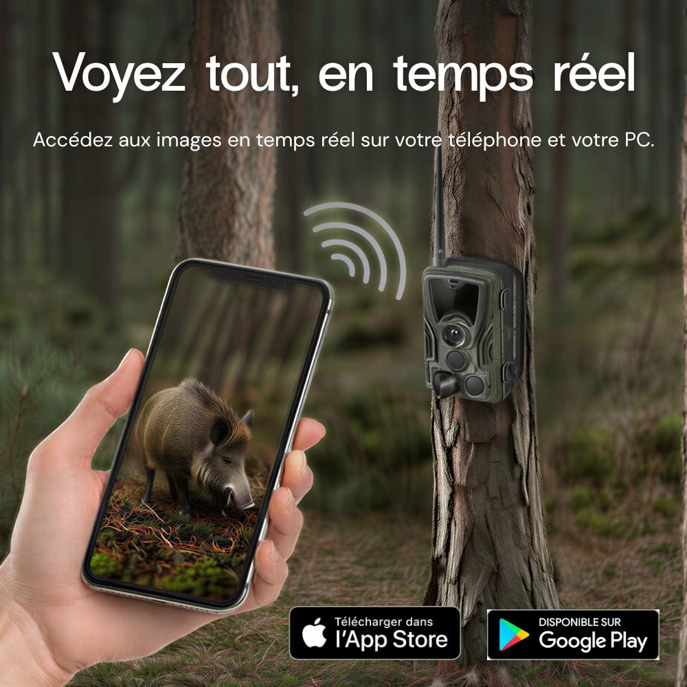 Caméra de terrain 4G+ 4K avec écran – vue 3