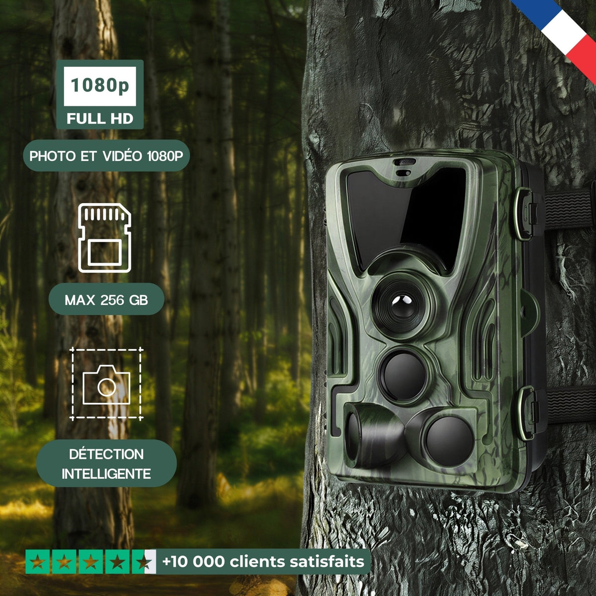 Caméra de terrain Full HD avec écran – vue 3