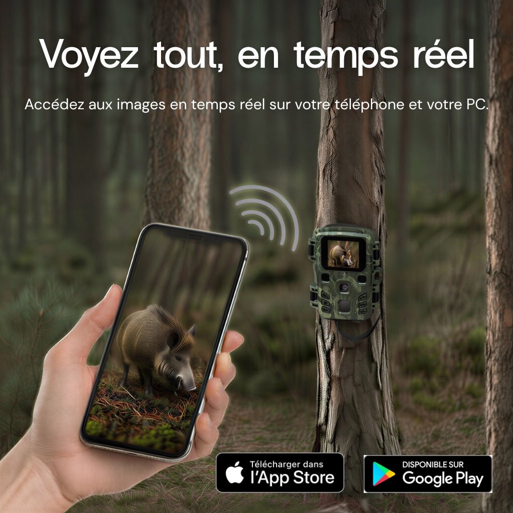 Caméra de terrain Wi‑Fi 4K – vue 4