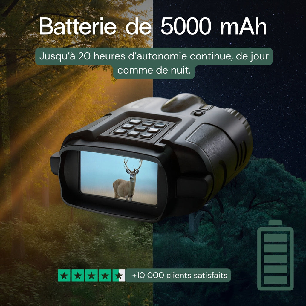 Jumelles de vision nocturne 4K – autonomie 20 h – vue 9