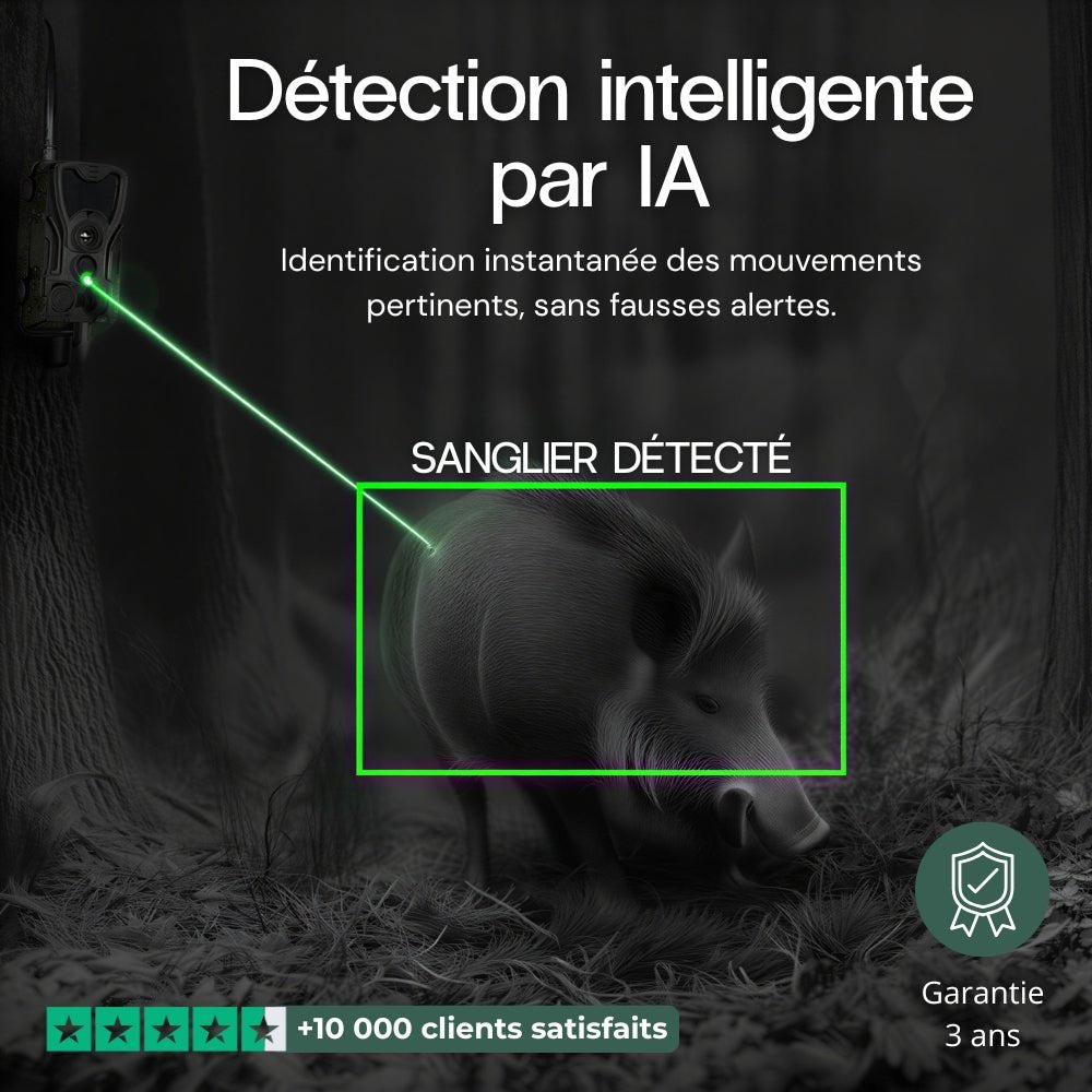 Caméra de terrain 4G+ 4K avec écran – vue 4