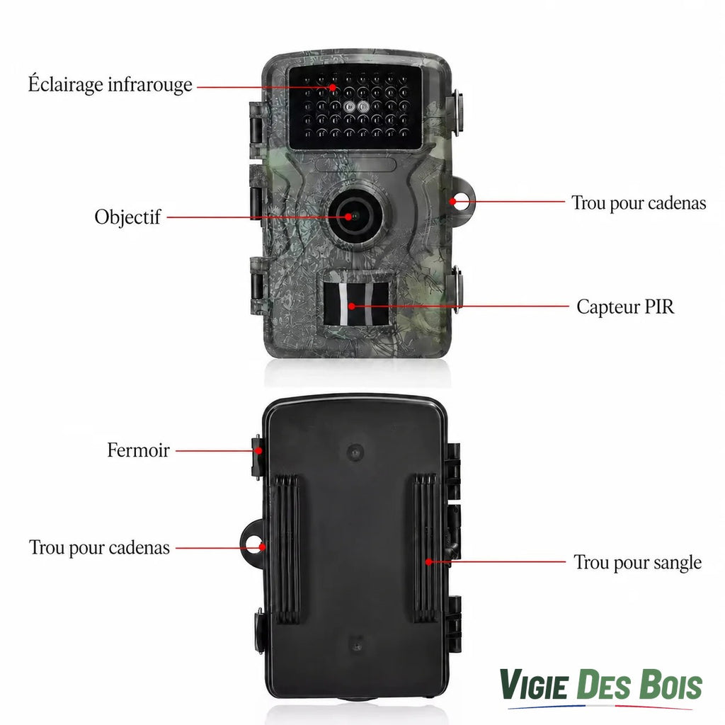 Caméra de Chasse Full HD 1080p Jour & Nuit – Vision Nocturne Infrarouge, Étanche