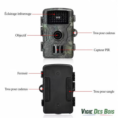Caméra de Chasse Full HD 1080p Jour & Nuit – Vision Nocturne Infrarouge, Étanche