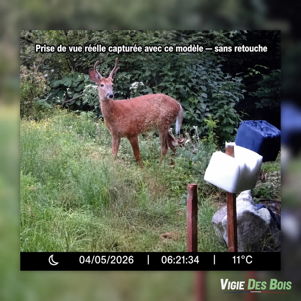 Caméra de Chasse WiFi 32 MP Full HD – Photos sur Mobile à Proximité, Vision Nocturne 46 LED