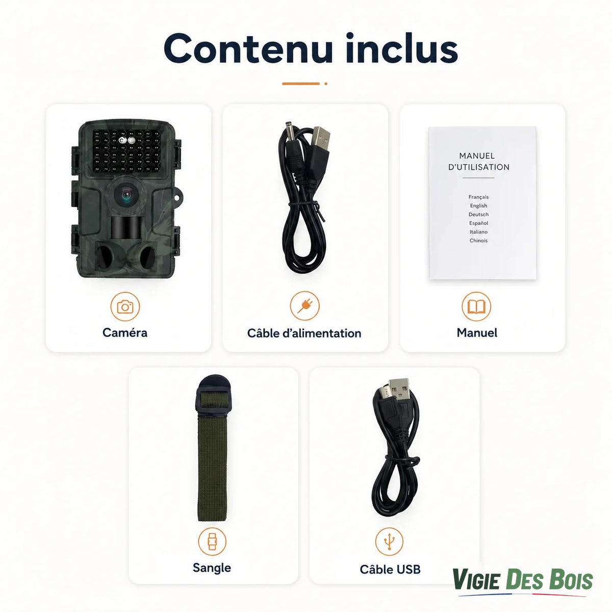 Caméra de Chasse WiFi 32 MP Full HD – Photos sur Mobile à Proximité, Vision Nocturne 46 LED