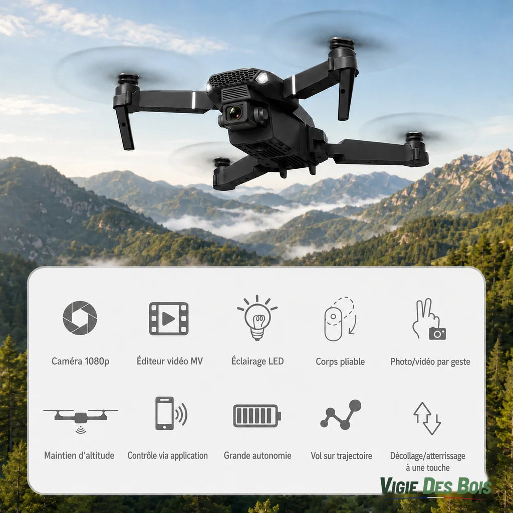 Drone 1080P WiFi Pliable – Premier Drone