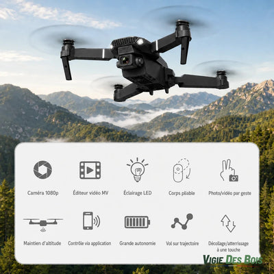 Drone 1080P WiFi Pliable – Premier Drone