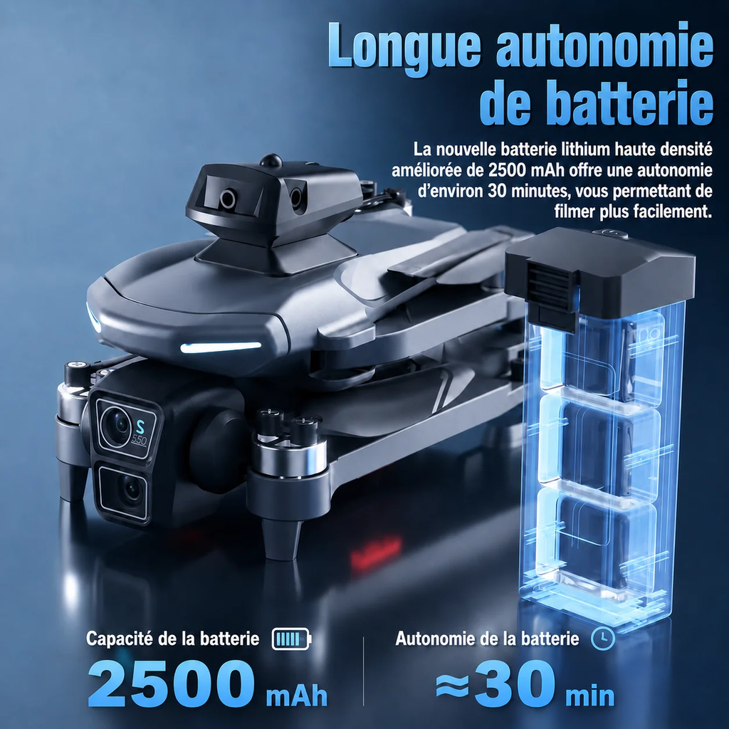 Drone GPS WiFi FPV – Écran 5,6” & 3 Batteries