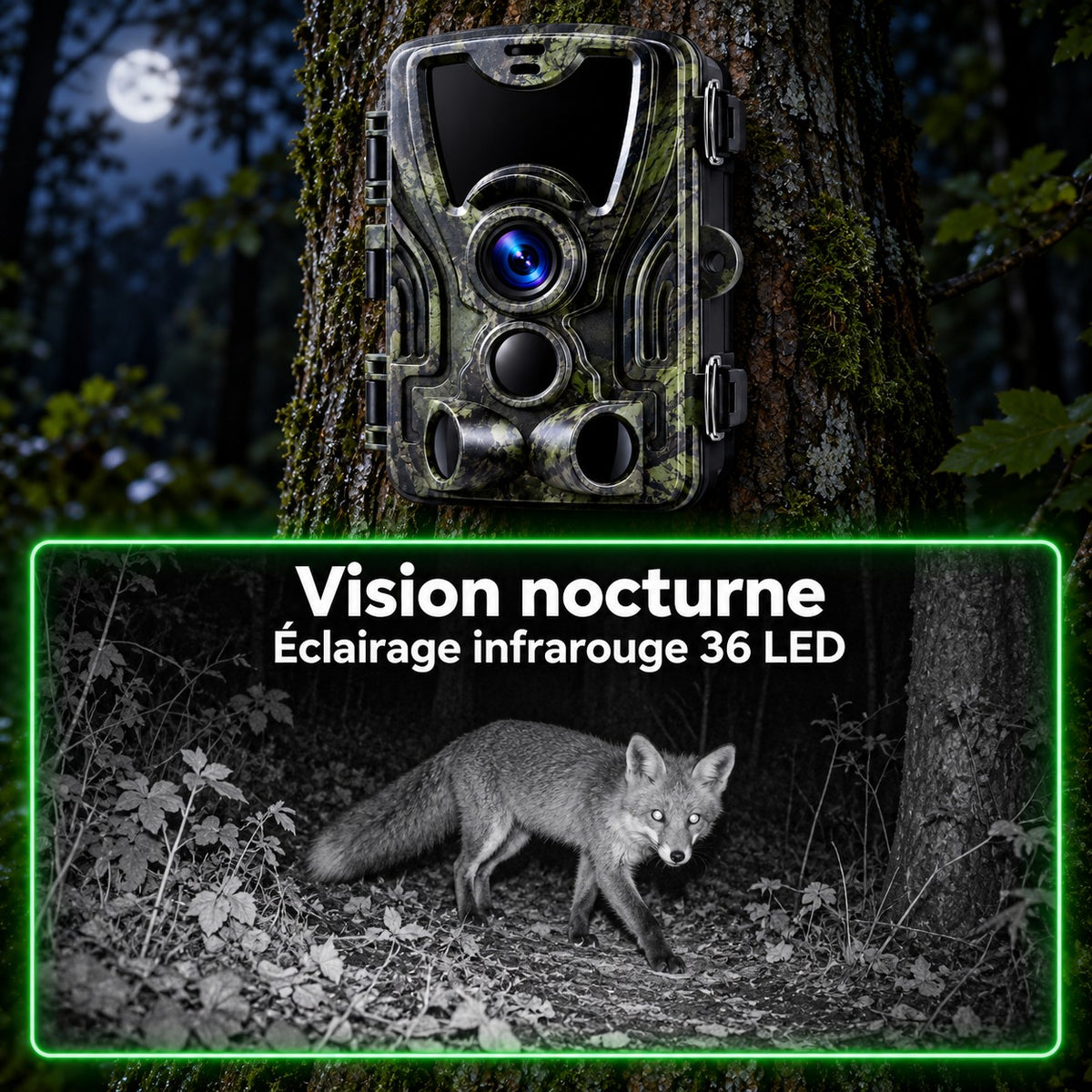 Vision nocturne par éclairage infrarouge 36 LED