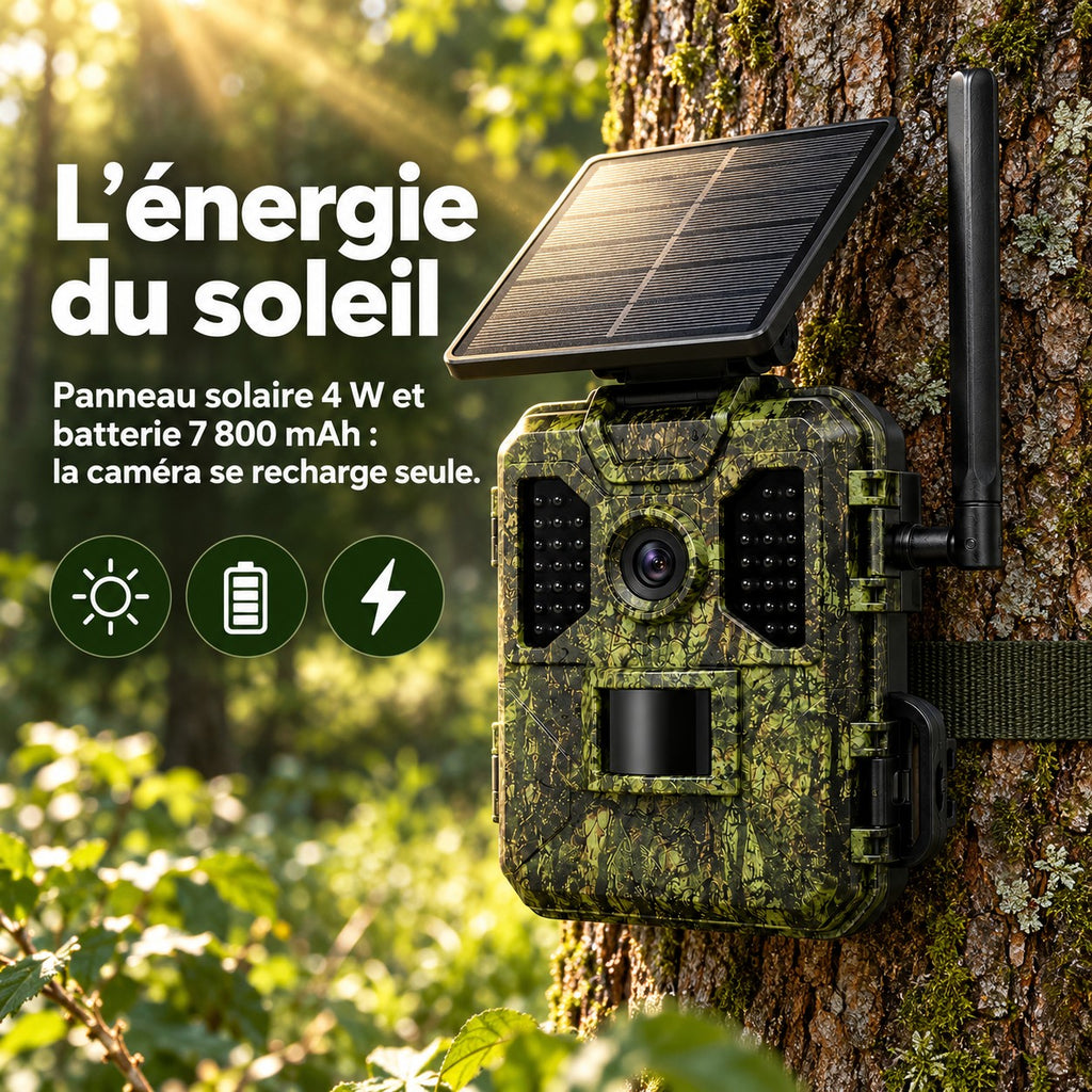 Panneau solaire 4 W et batterie 7 800 mAh