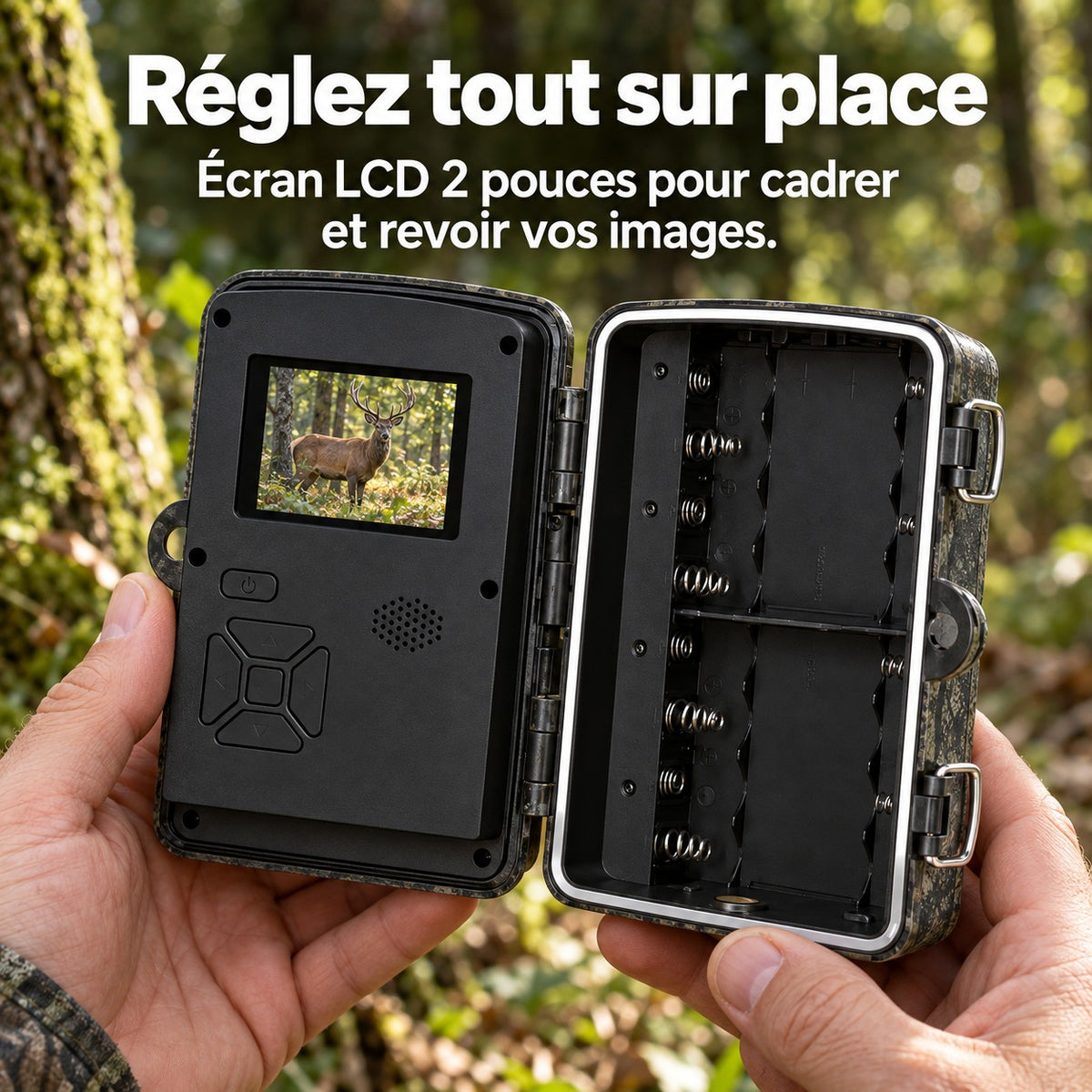 Écran LCD 2 pouces pour cadrer et revoir les images sur place