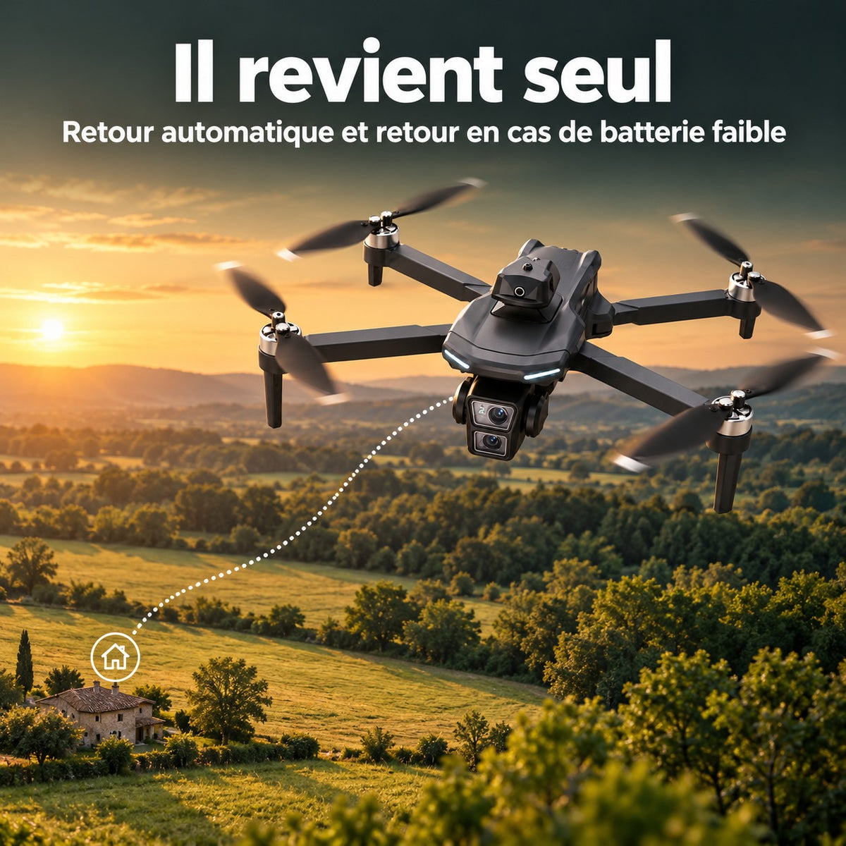 Retour automatique et retour en cas de batterie faible