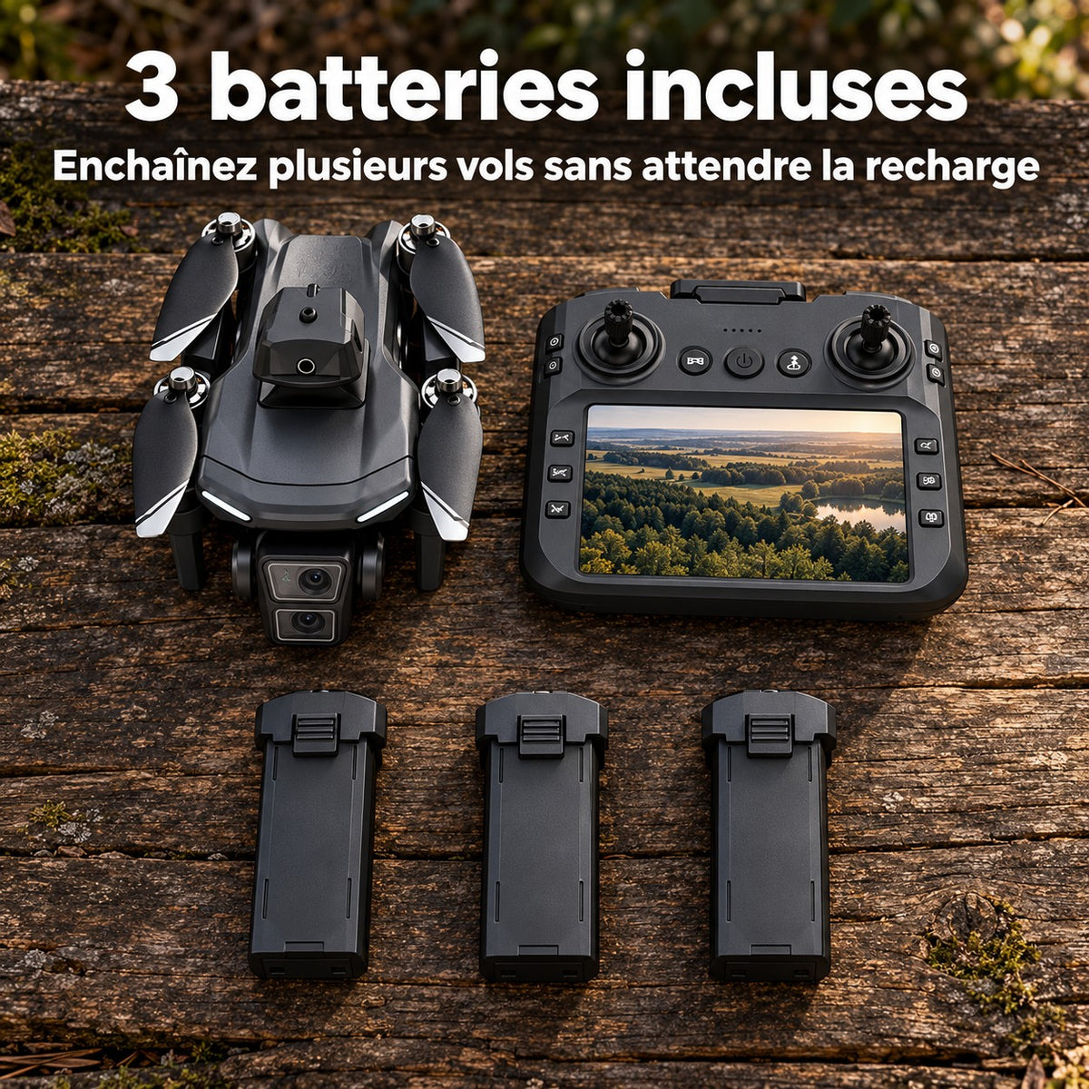 3 batteries incluses