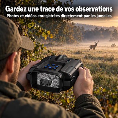 Photos et vidéos enregistrées directement par les jumelles