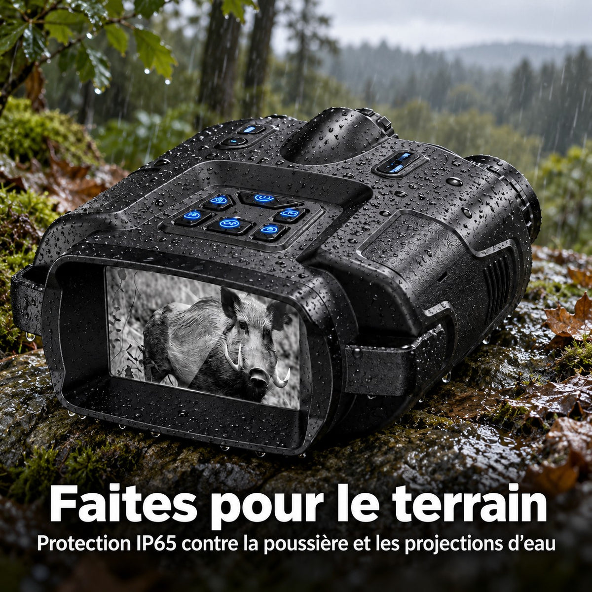 Protection IP65 contre la poussière et les projections d'eau