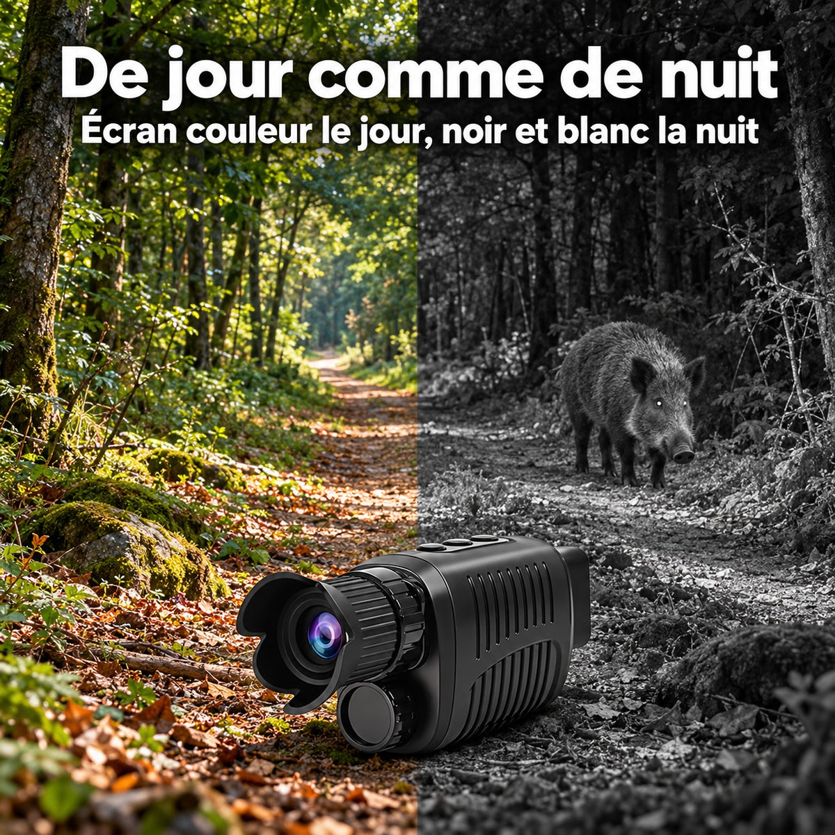 De jour comme de nuit : écran couleur le jour, noir et blanc la nuit